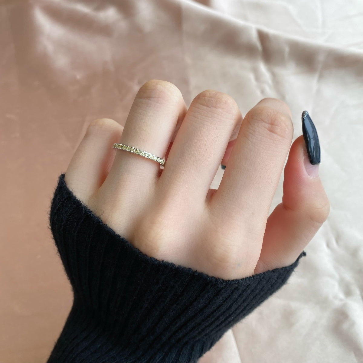 [HOT] Bague quotidienne délicate et scintillante à taille ronde