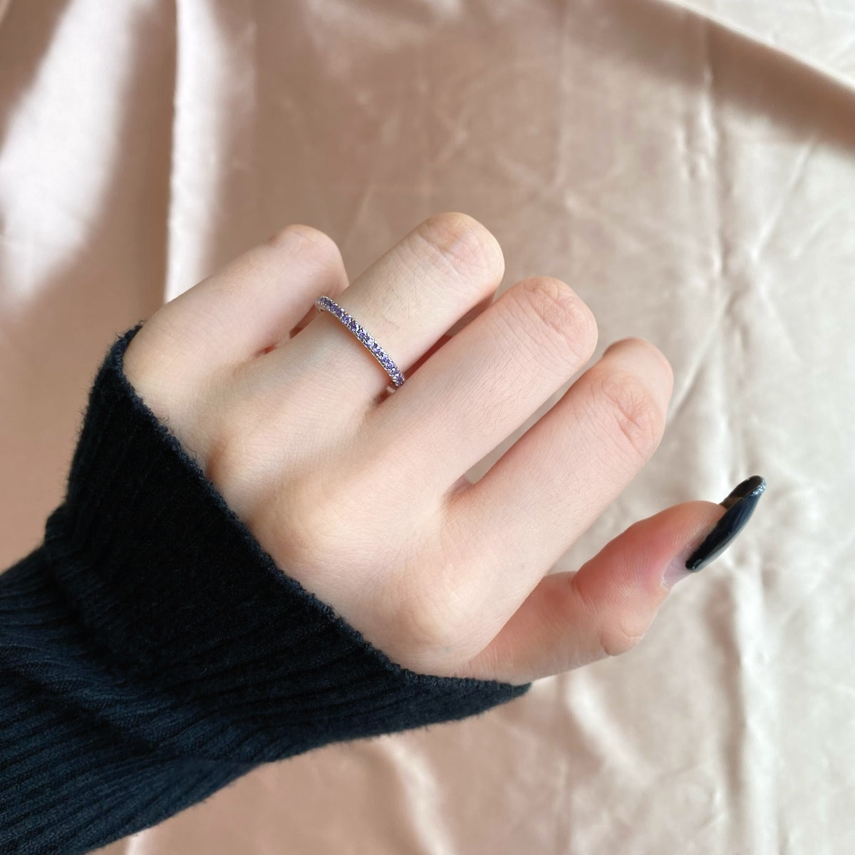 [HOT] Bague quotidienne délicate et scintillante à taille ronde