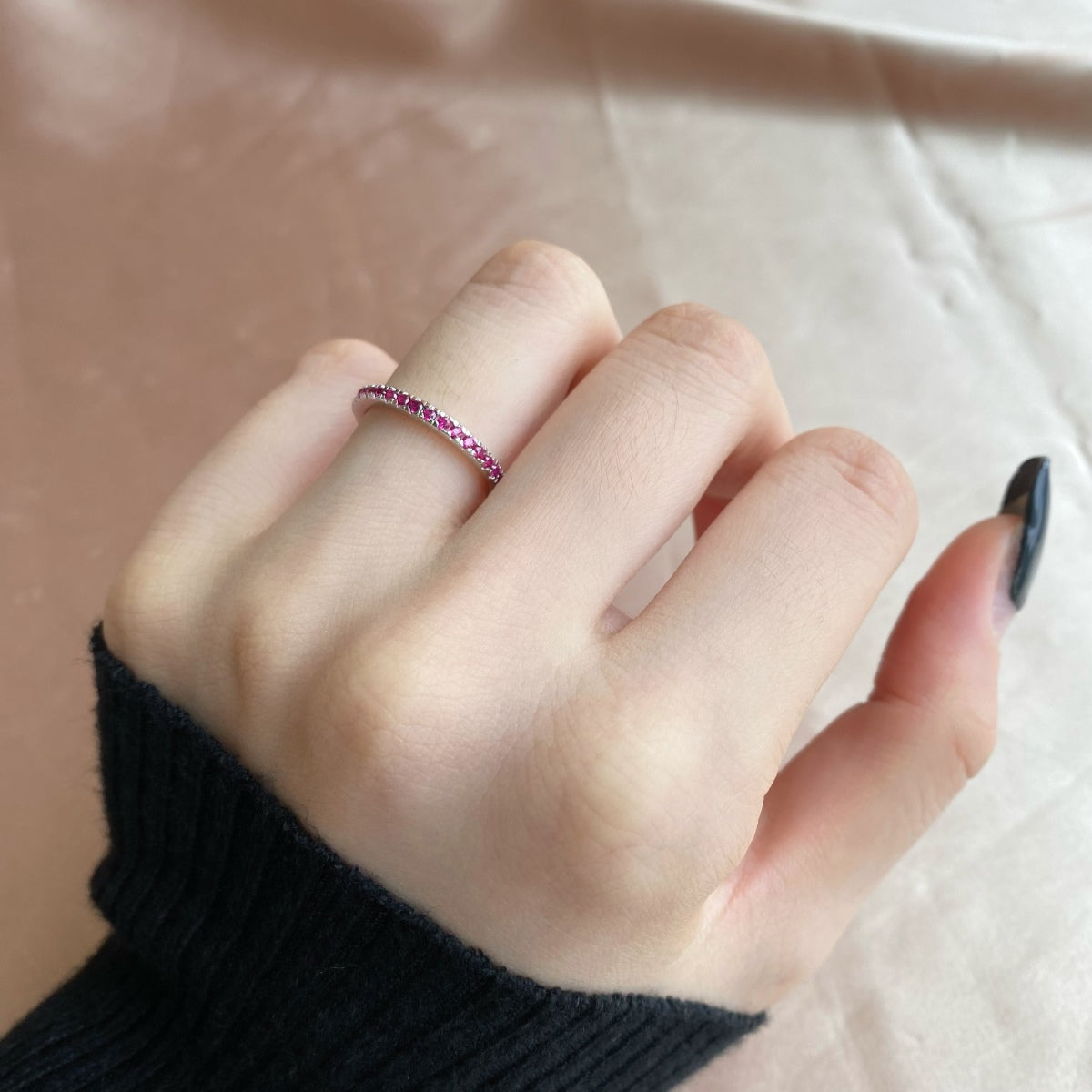 [HOT] Bague quotidienne délicate et scintillante à taille ronde