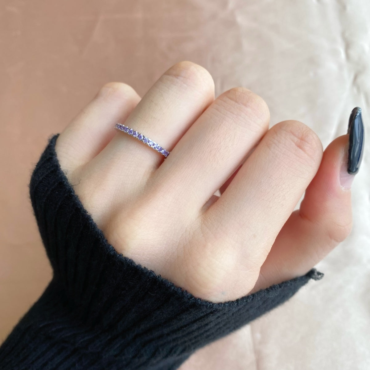 [HOT] Bague quotidienne délicate et scintillante à taille ronde