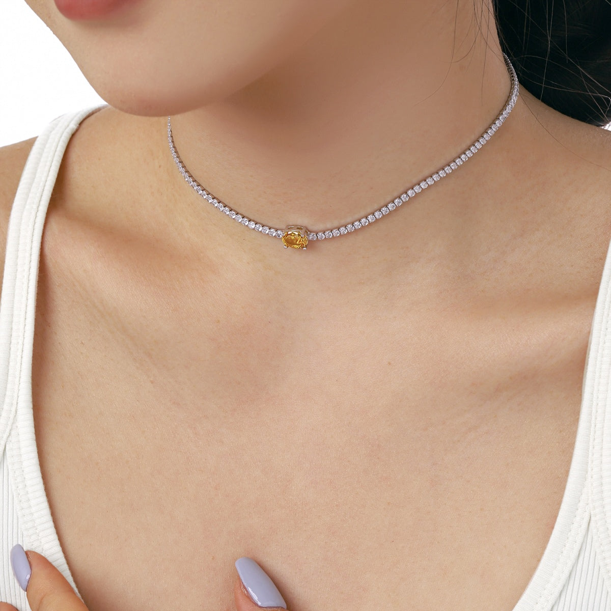 [HOT] Collier taille ovale brillant de 1,0 carat