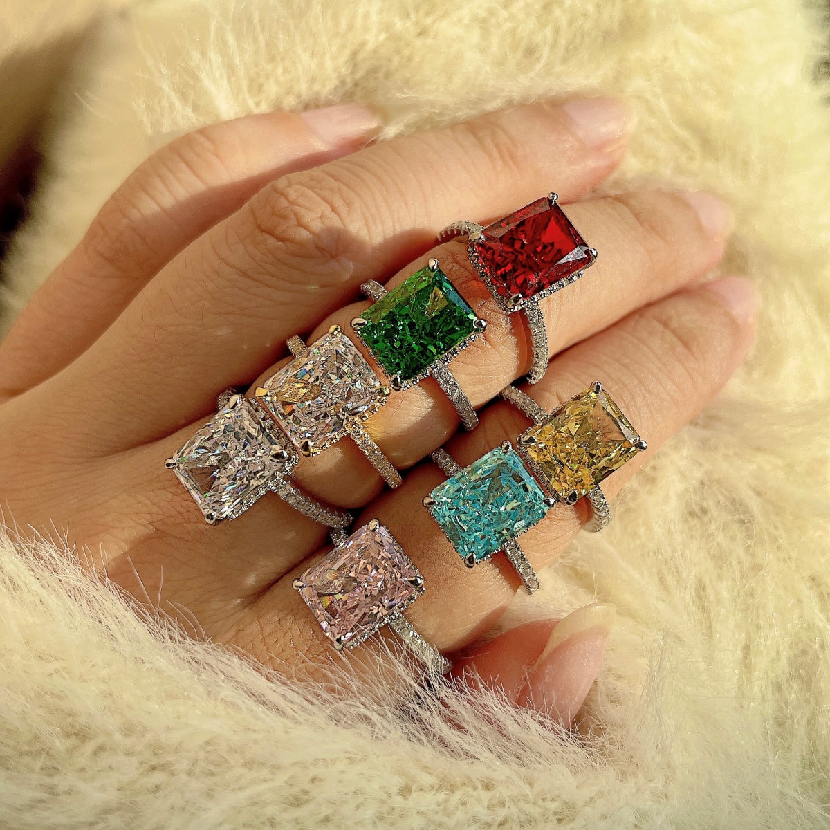 [HOT] Bague de fiançailles luxueuse de 4,0 carats
