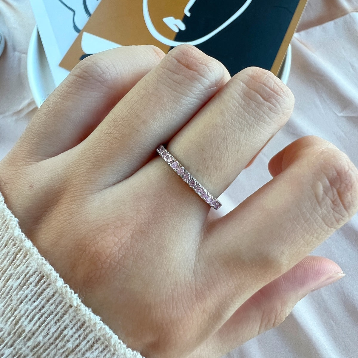 [HOT] Bague quotidienne délicate et scintillante à taille ronde