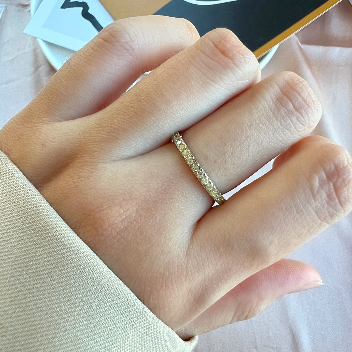 [HOT] Bague quotidienne délicate et scintillante à taille ronde