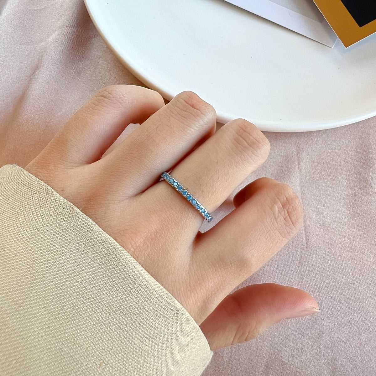 [HOT] Bague quotidienne délicate et scintillante à taille ronde
