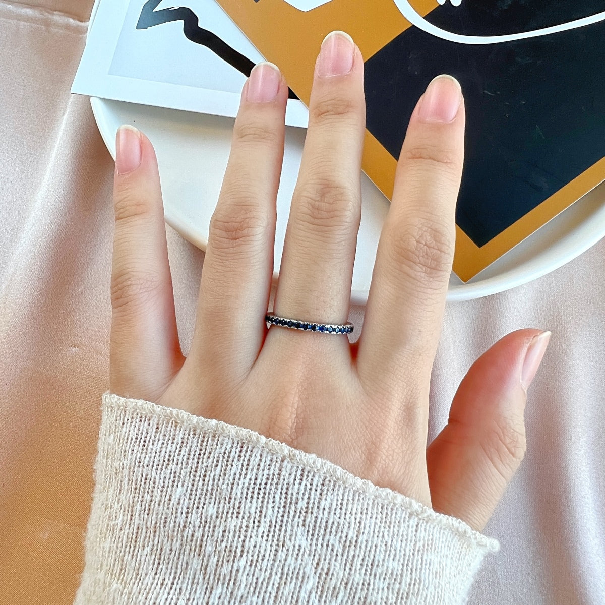 [HOT] Bague quotidienne délicate et scintillante à taille ronde