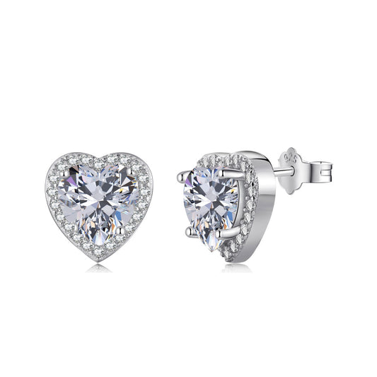 [HOT] Boucles d'oreilles scintillantes en forme de cœur pour amoureux