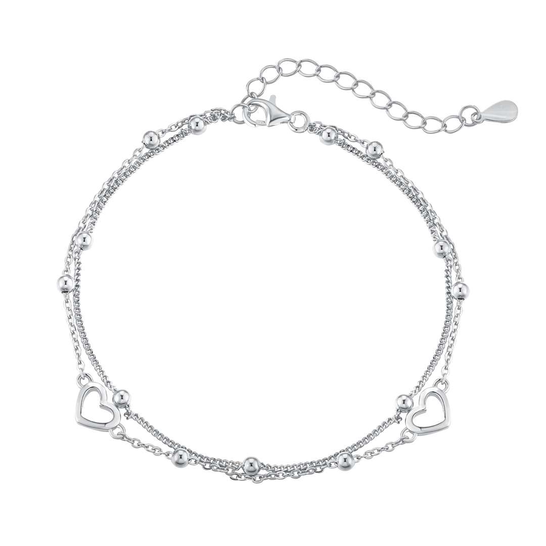 [HOT] Bracelet délicat double couche en forme de cœur