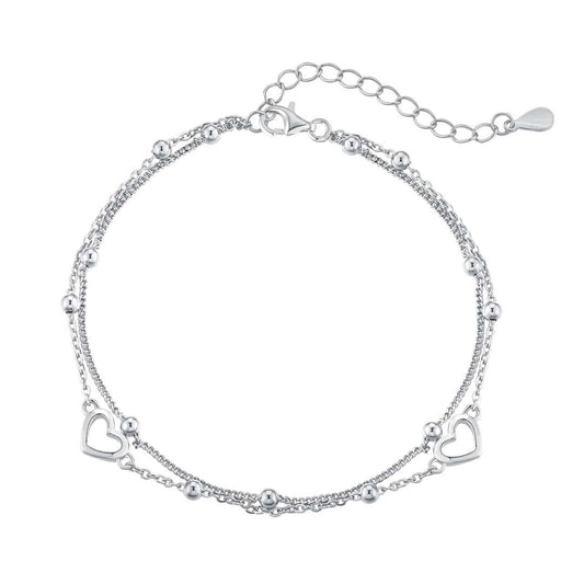 [HOT] Bracelet délicat double couche en forme de cœur