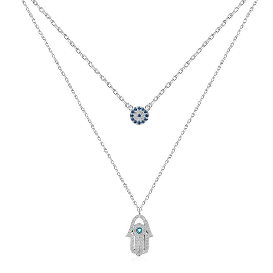 [HOT] Collier Hamsa Palm Œil de Démon