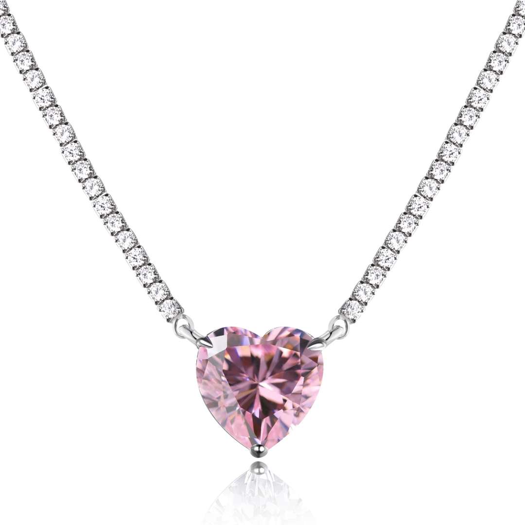 [HOT] Collier tennis polyvalent et coloré en forme de cœur de 8,0 carats