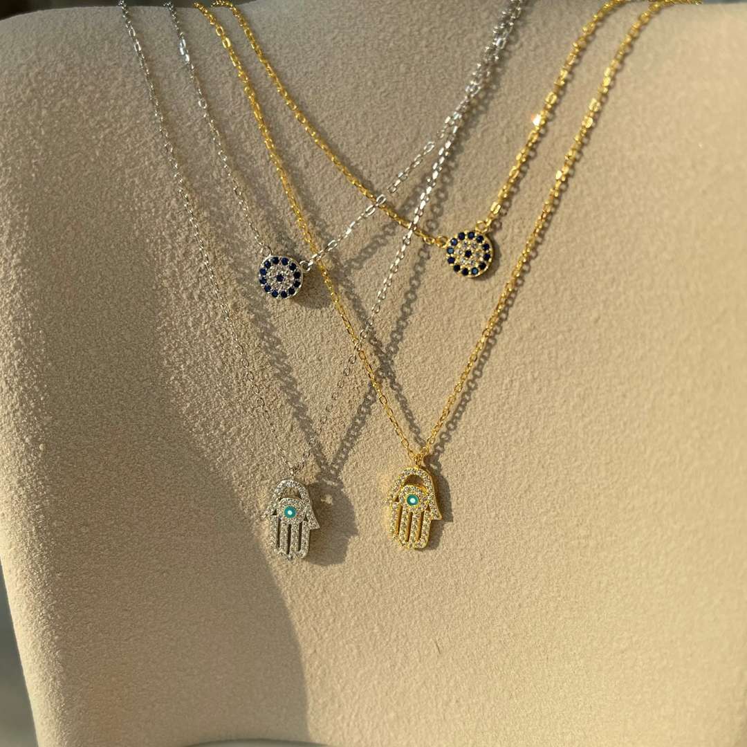 [HOT] Collier Hamsa Palm Œil de Démon