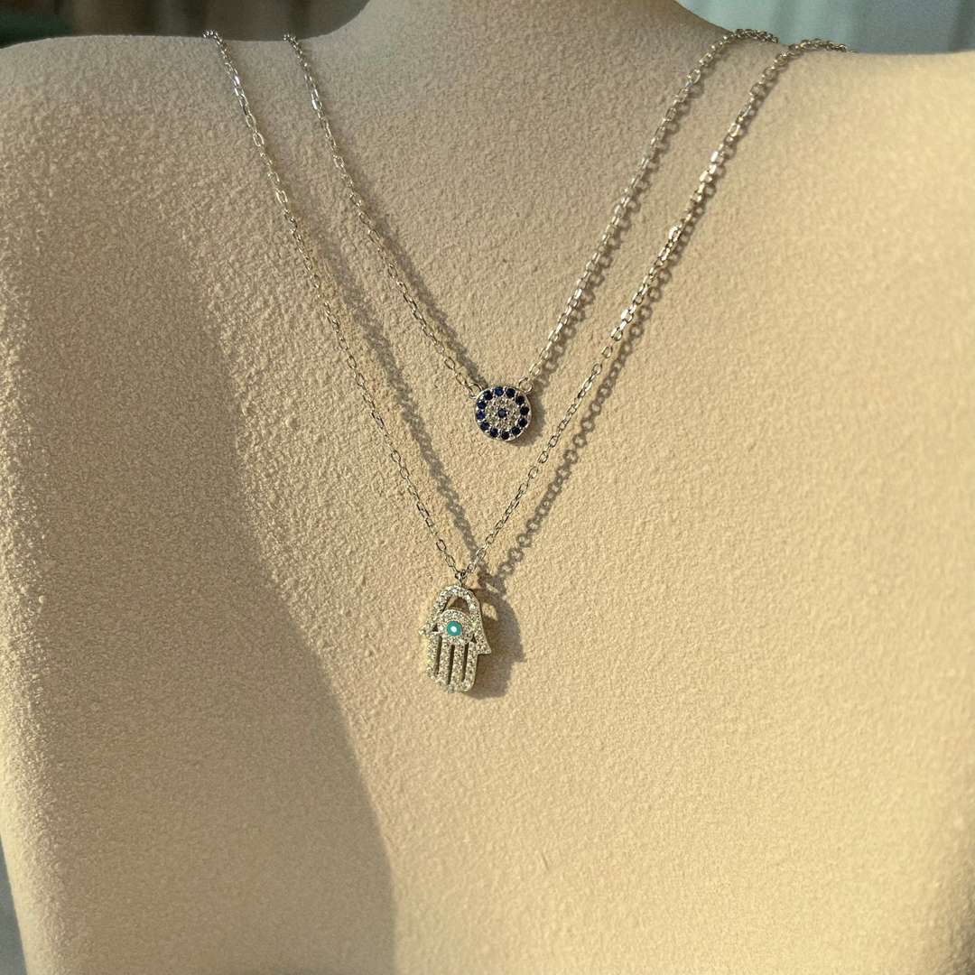 [HOT] Collier Hamsa Palm Œil de Démon