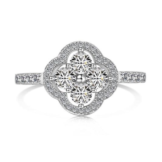 [HOT]Four Leaf Clover Flower Design Ring