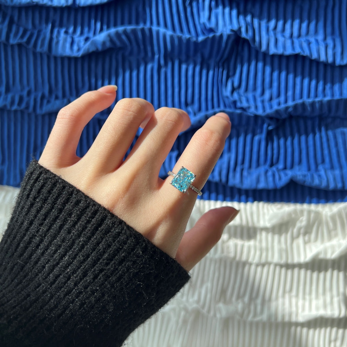 [HOT] Bague de fiançailles luxueuse de 4,0 carats
