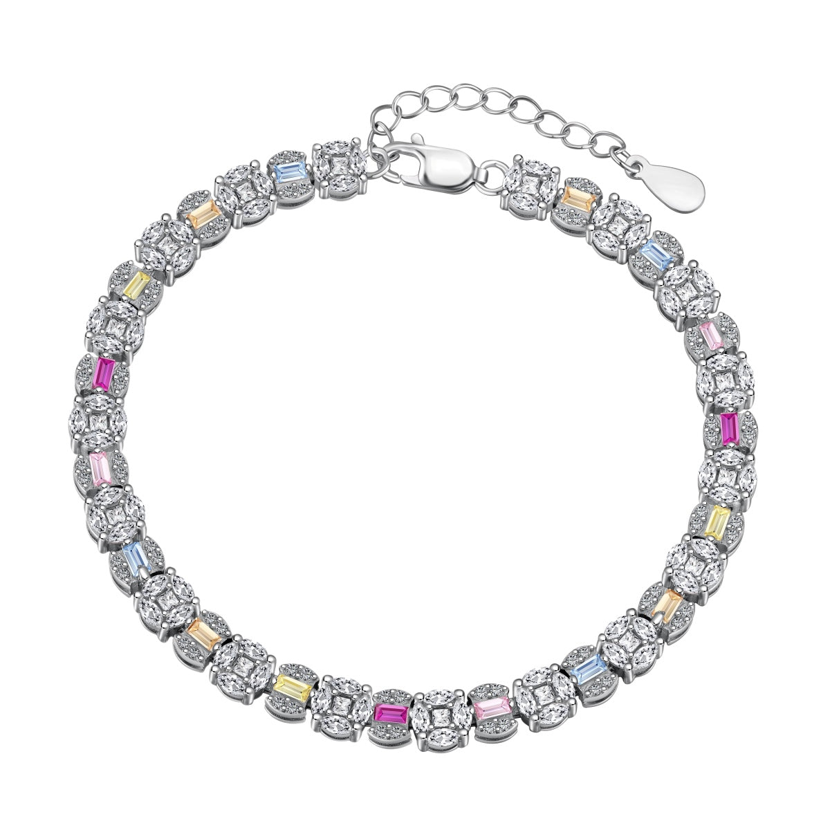 [HOT]Dazzling Radiant Multi Cut Daily Bracelet