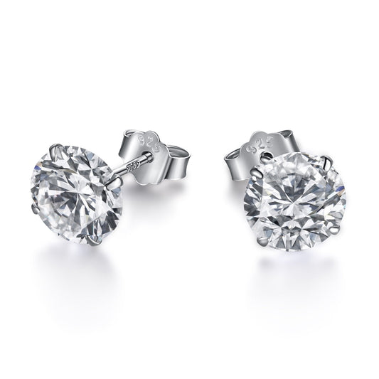 [HOT] Boucles d'oreilles à tige élégantes et brillantes avec pierre centrale ronde