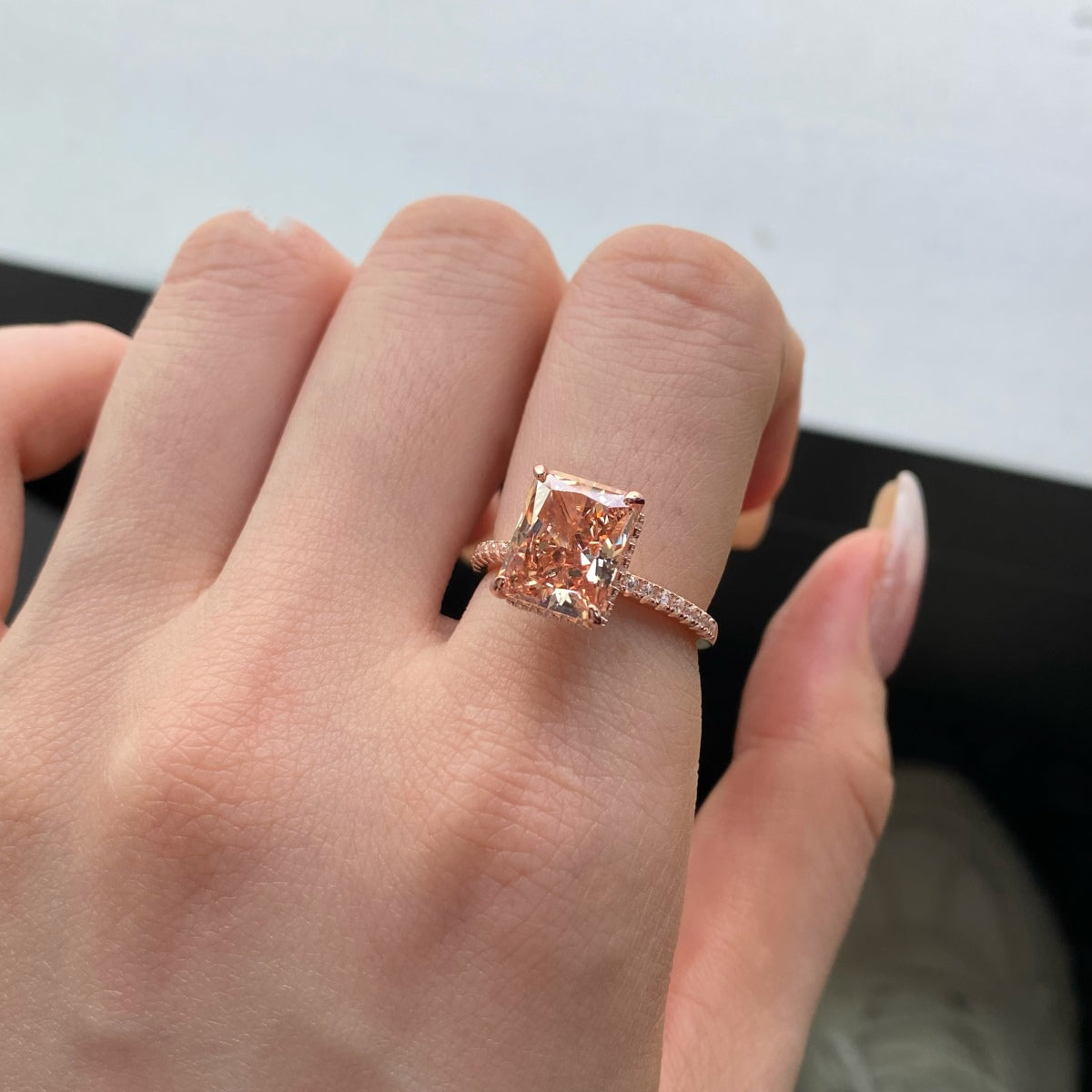 [HOT] Bague de fiançailles luxueuse de 4,0 carats