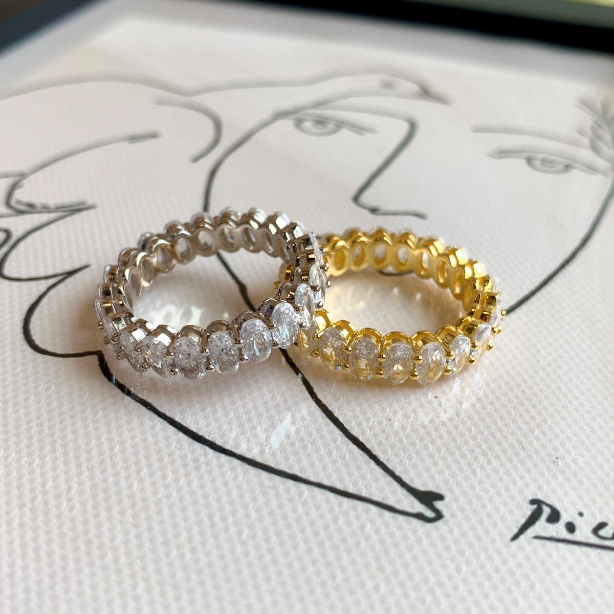 [HOT] Bague de tennis ovale ornée
