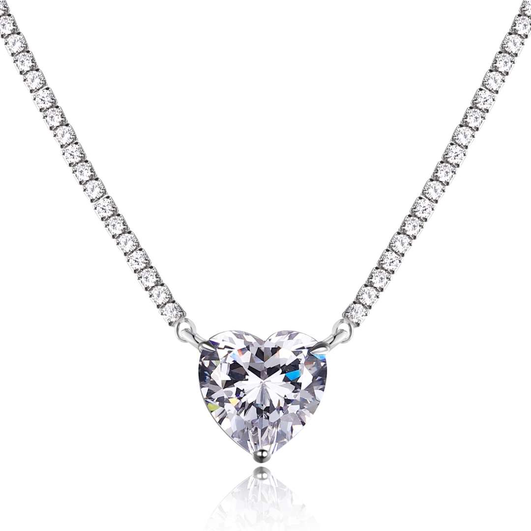 [HOT] Collier tennis polyvalent et coloré en forme de cœur de 8,0 carats