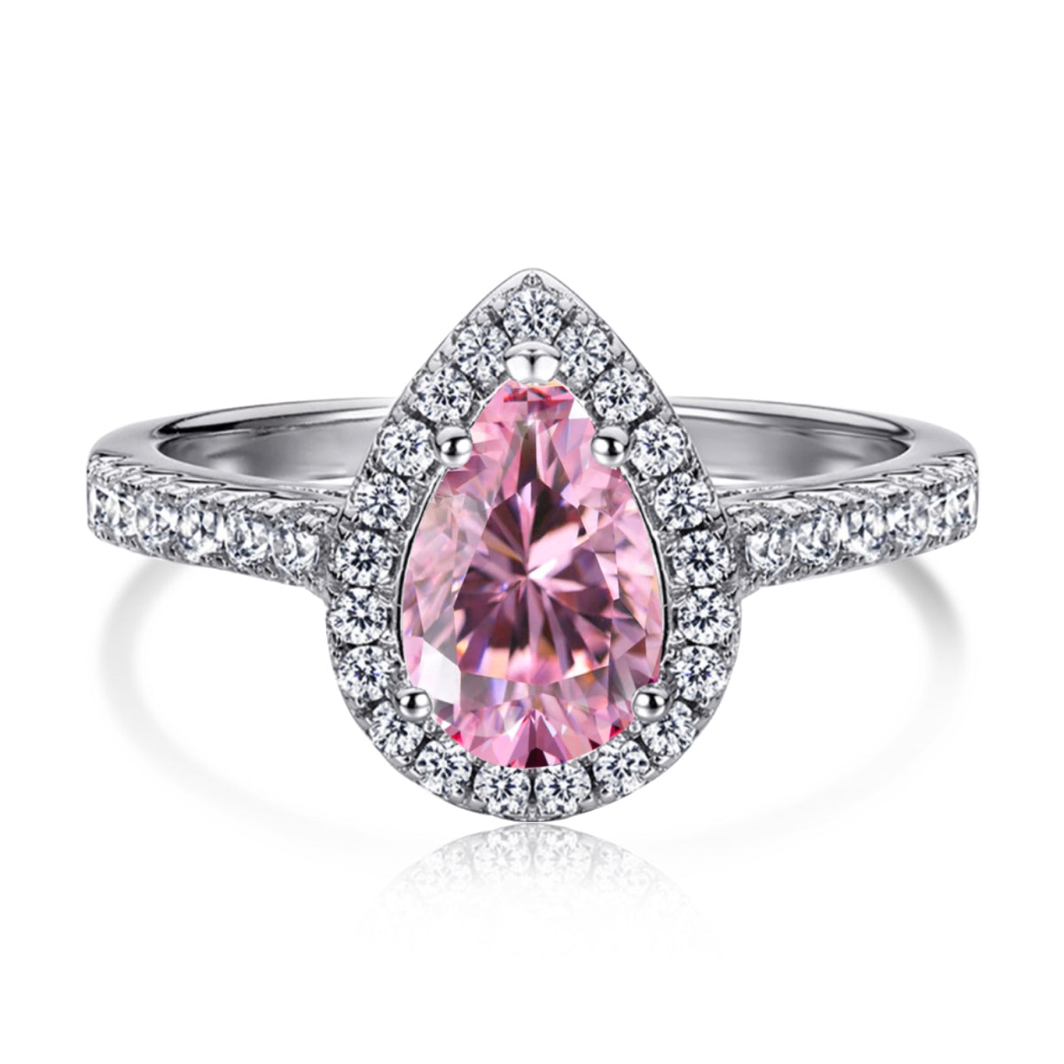 [HOT] Alliance de mariage luxueuse en forme de goutte d'eau resplendissante de 1,0 carat