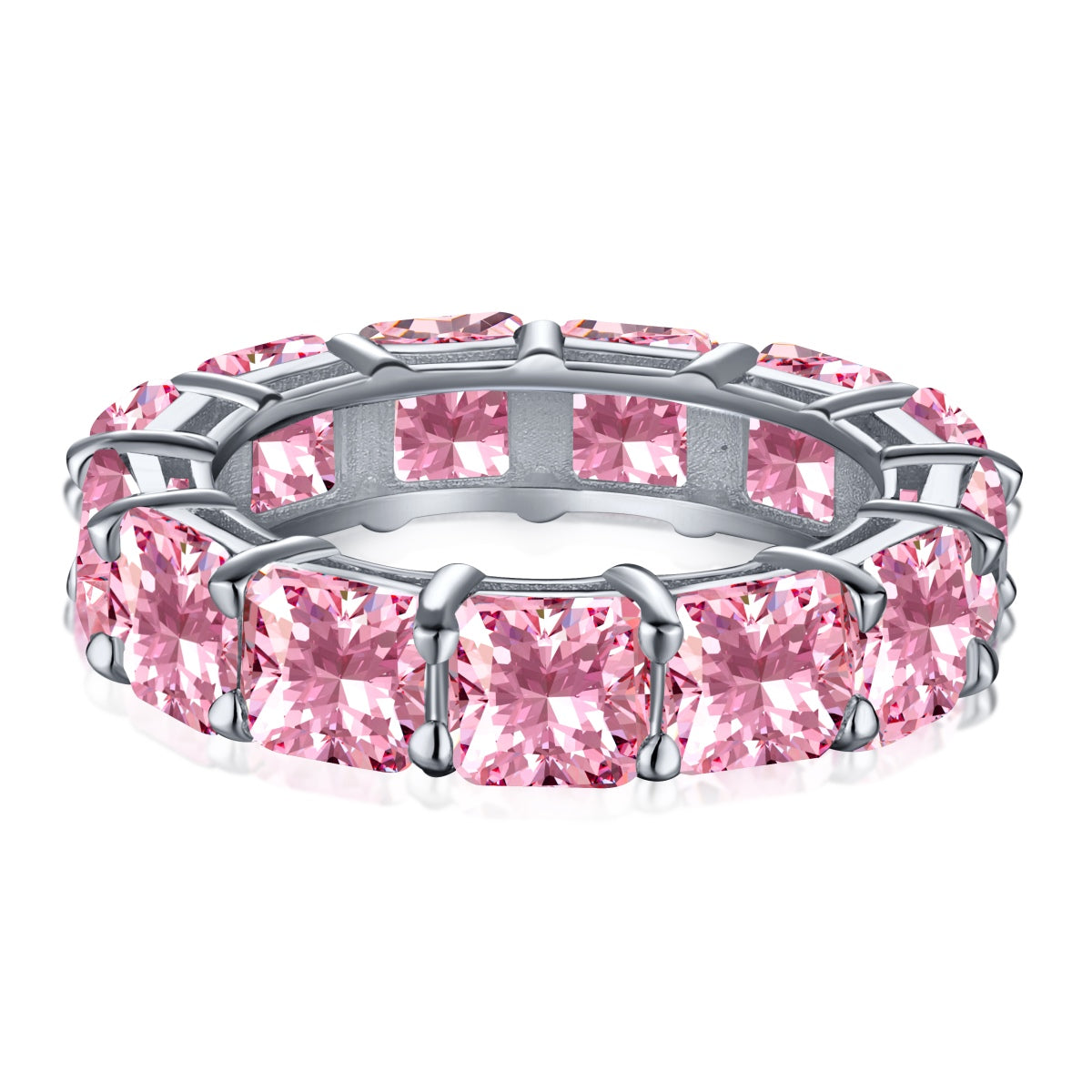 [HOT]Elegant Princess Cut Tennis Ring