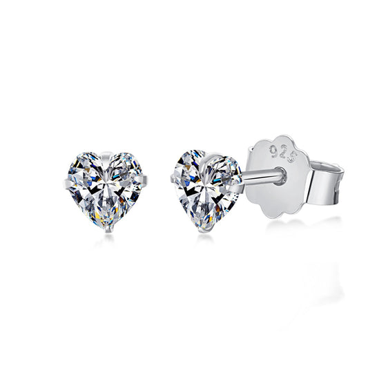 [HOT] Boucles d'oreilles simples en forme de cœur scintillantes