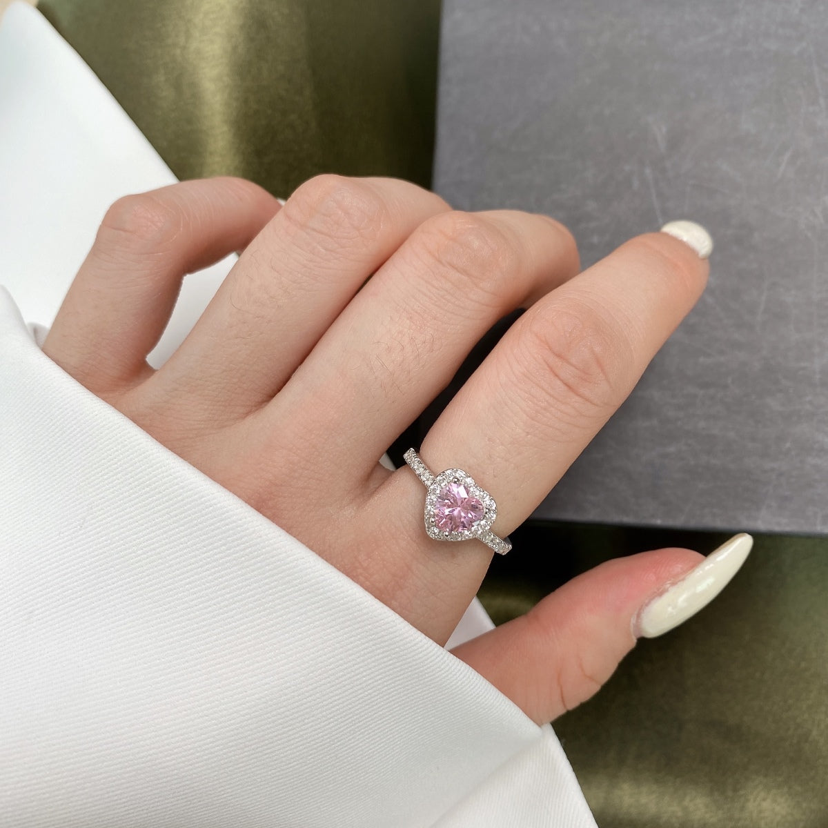 [HOT] Bague d'amour romantique en forme de cœur éclaboussante et éternelle