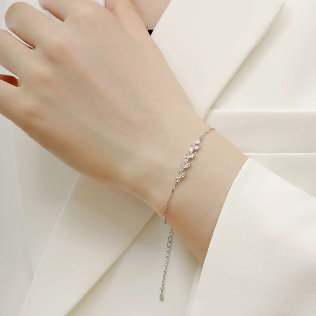 [HOT] Bracelet élégant en forme de feuilles de blé