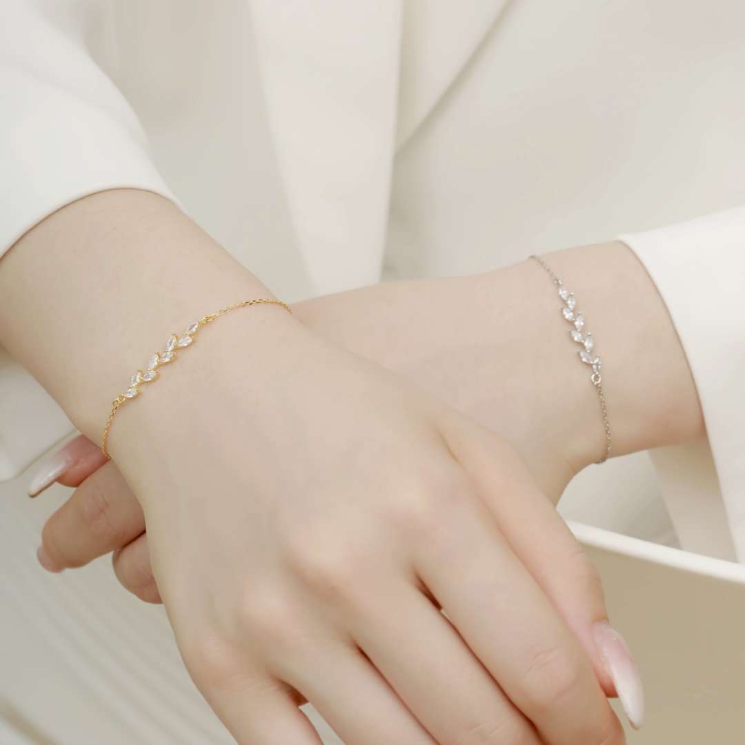 [HOT] Bracelet élégant en forme de feuilles de blé