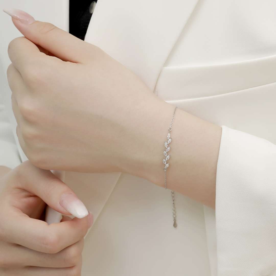 [HOT] Bracelet élégant en forme de feuilles de blé