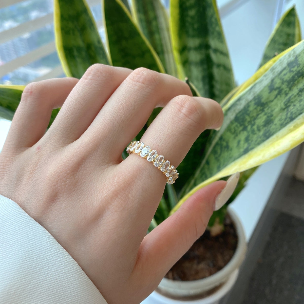 [HOT] Bague de tennis ovale ornée