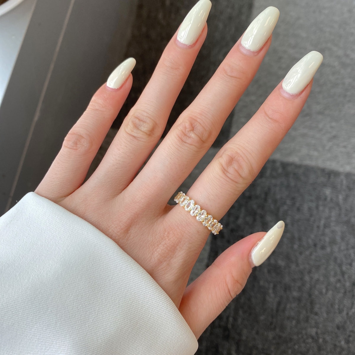 [HOT] Bague de tennis ovale ornée