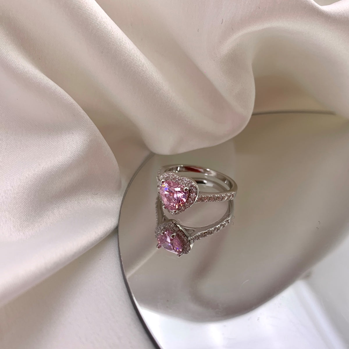 [HOT] Bague d'amour romantique en forme de cœur éclaboussante et éternelle