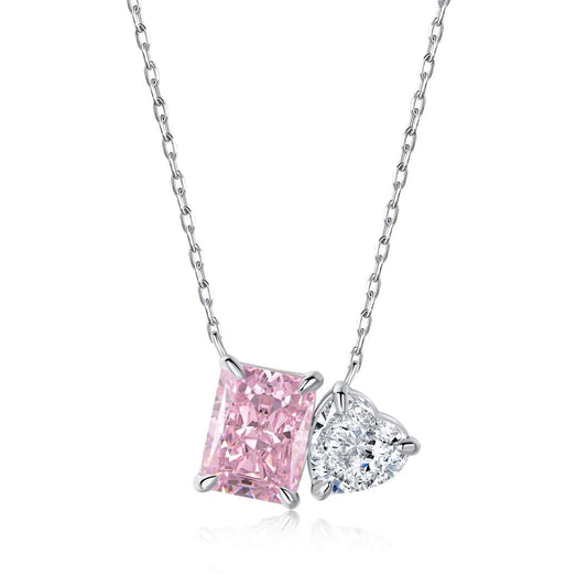 [HOT] Collier éblouissant en forme de carré et de cœur