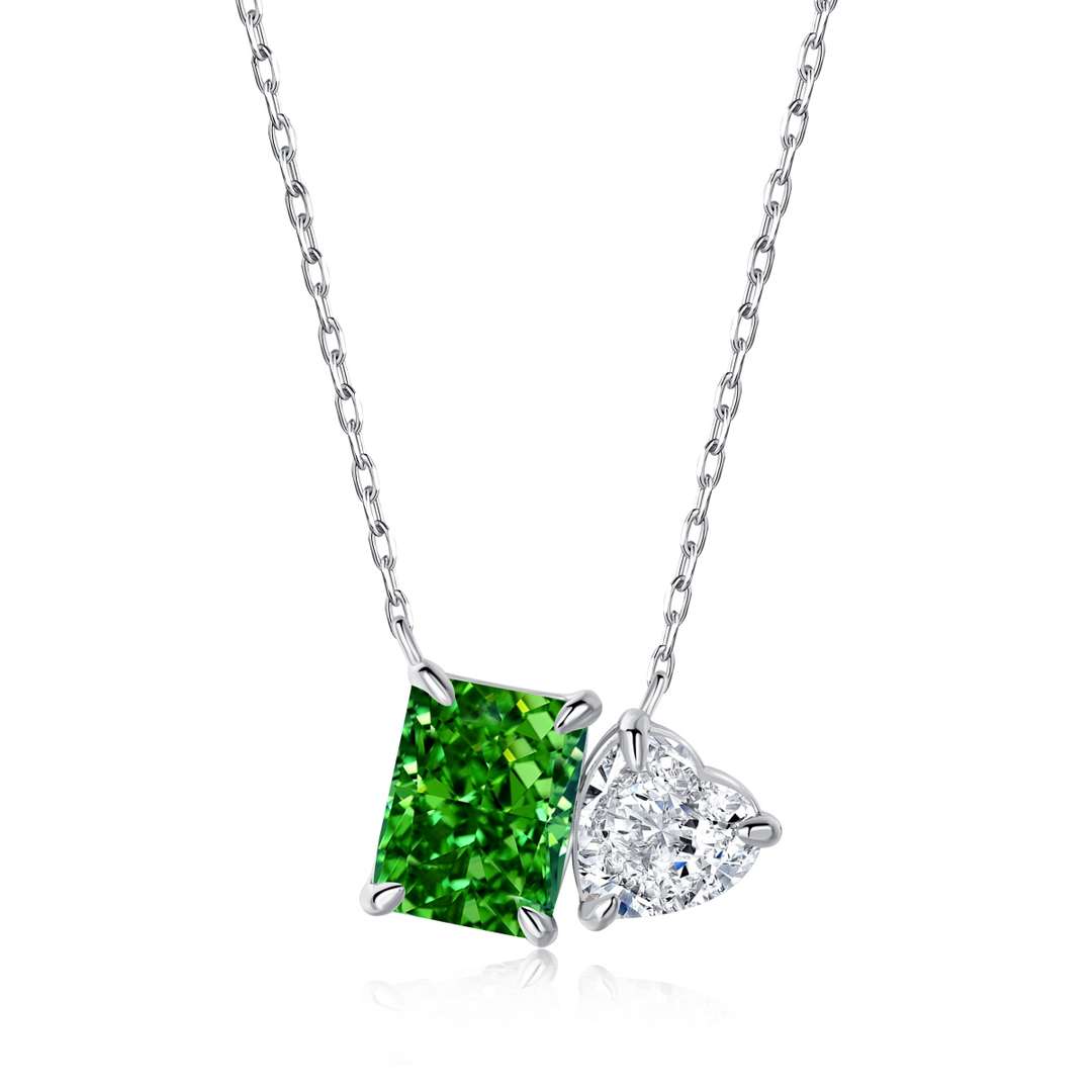 [HOT] Collier éblouissant en forme de carré et de cœur