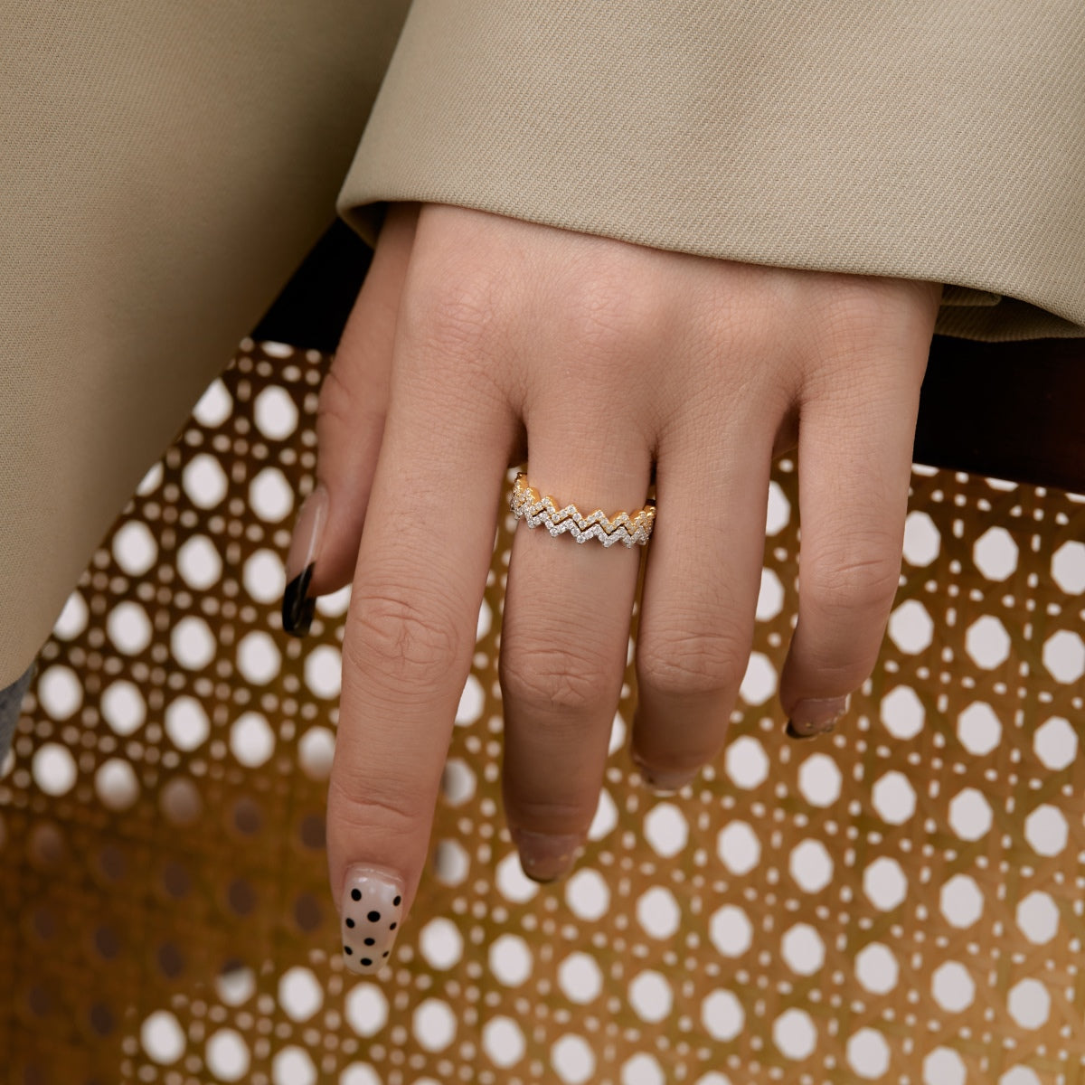 [HOT] Bague quotidienne délicate et enchanteresse en forme de vague