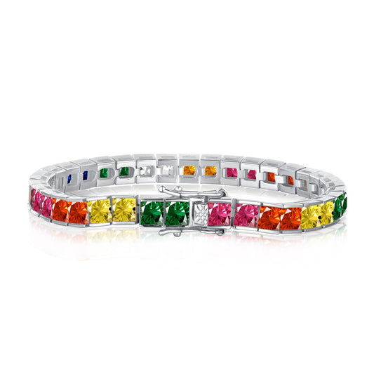 [HOT] Bracelet tennis taille princesse aux couleurs éclatantes