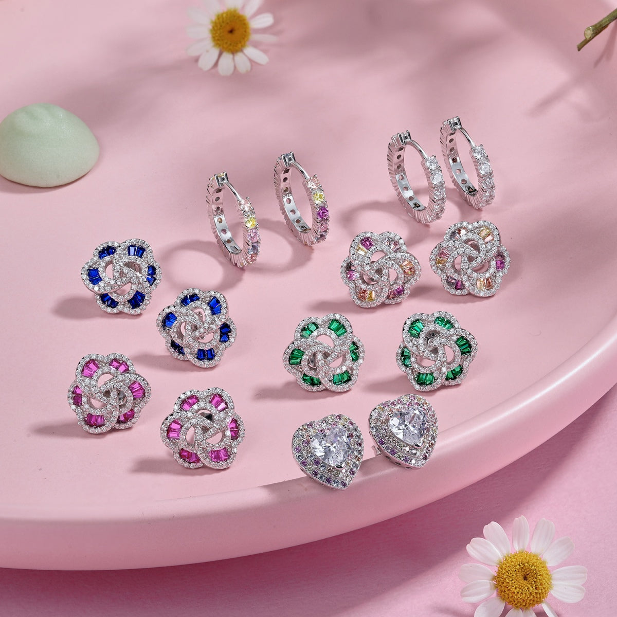 [HOT] Boucles d'oreilles exquises en forme de fleur pour le quotidien