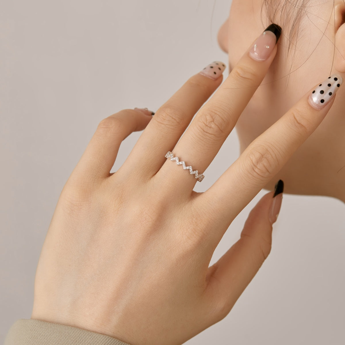 [HOT] Bague quotidienne délicate et enchanteresse en forme de vague