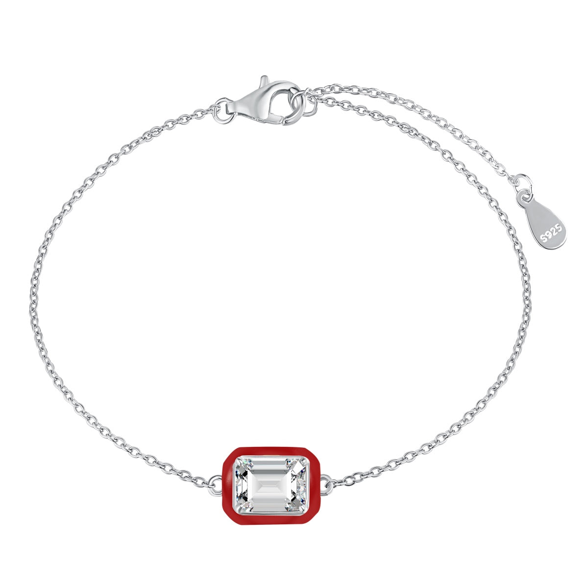 [HOT]2.0 Carat Sparkling Colorful Emerald Cut Daily Bracelet