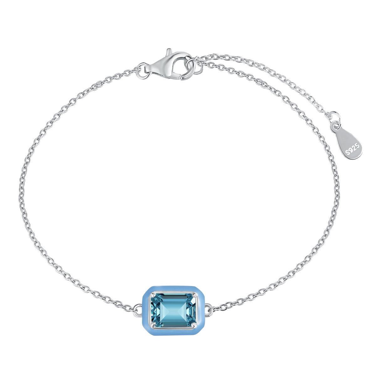 [HOT]2.0 Carat Sparkling Colorful Emerald Cut Daily Bracelet