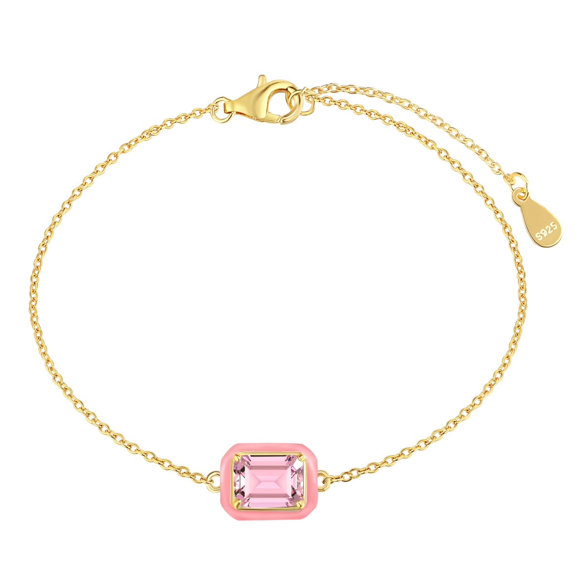 [HOT]2.0 Carat Sparkling Colorful Emerald Cut Daily Bracelet