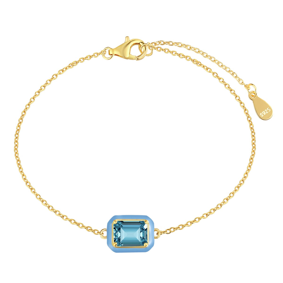 [HOT]2.0 Carat Sparkling Colorful Emerald Cut Daily Bracelet