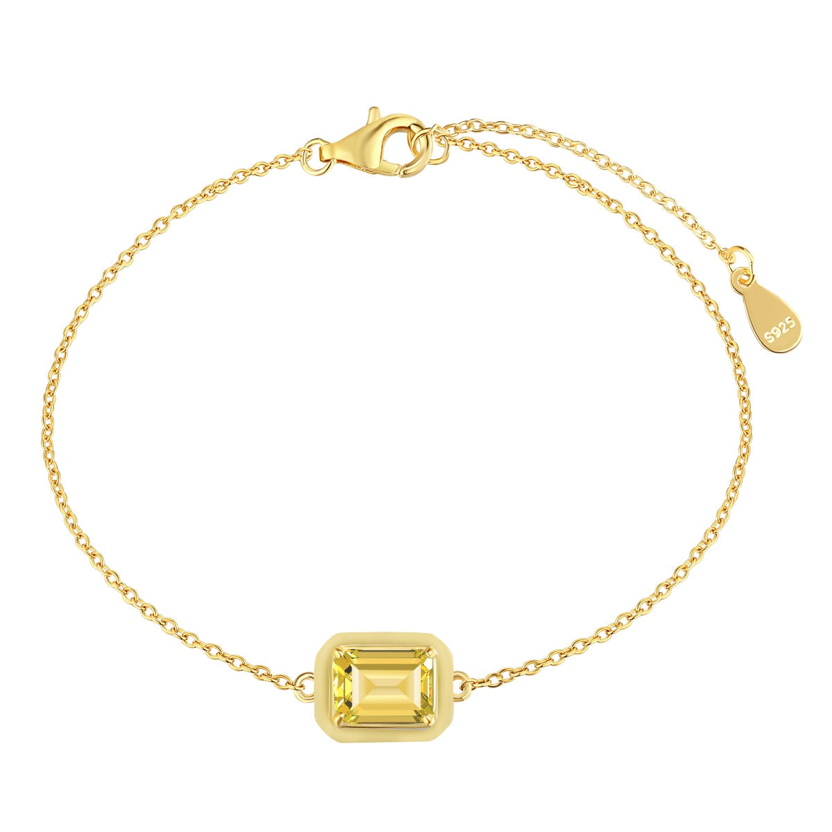 [HOT]2.0 Carat Sparkling Colorful Emerald Cut Daily Bracelet