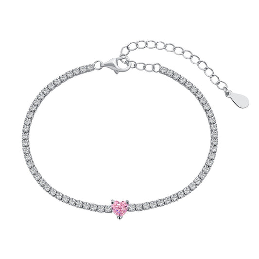 [HOT] Bracelet d'amoureux élégant et romantique en forme de cœur de 0,5 carat