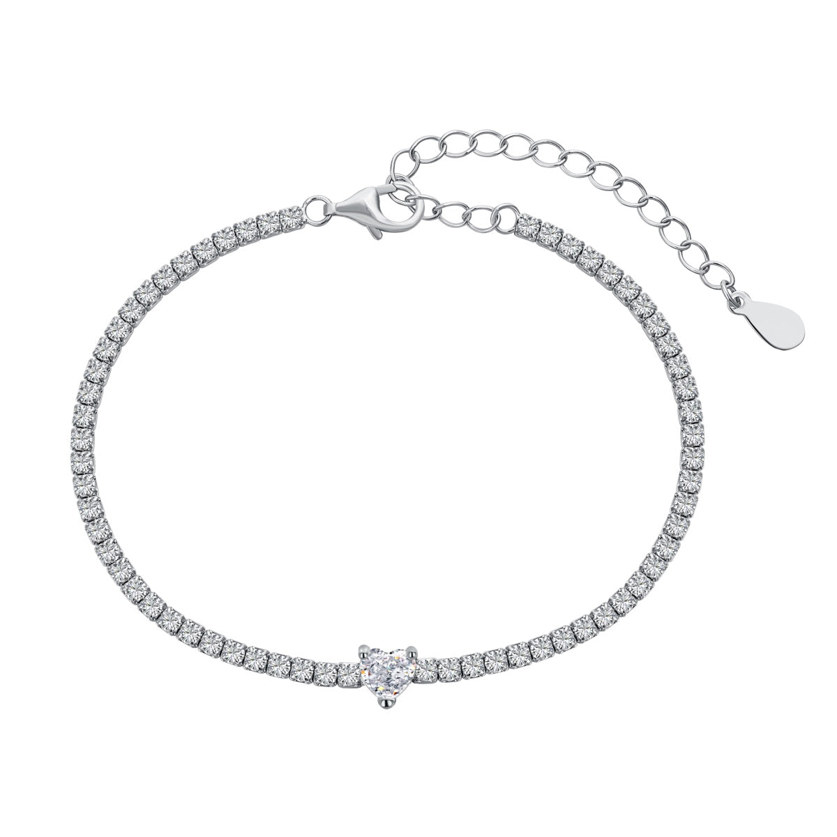 [HOT] Bracelet d'amoureux élégant et romantique en forme de cœur de 0,5 carat