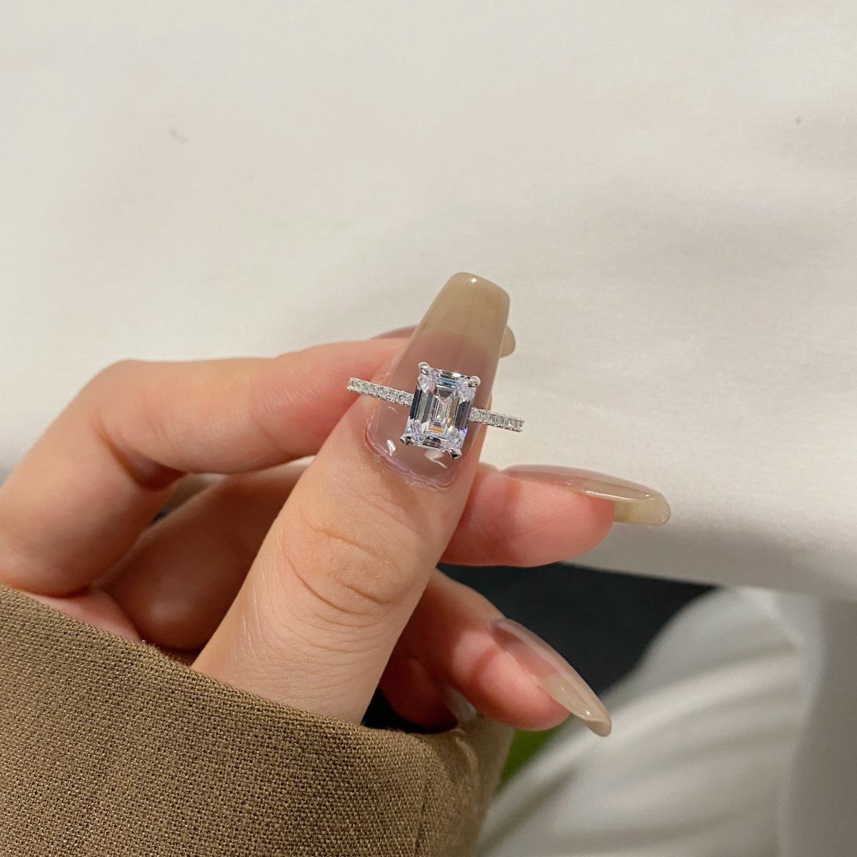 [HOT] Bague de fête scintillante et ornée de 2,0 carats, taille radiant