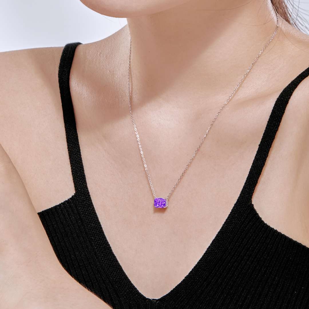 [HOT] Collier coloré de forme carrée luxueuse