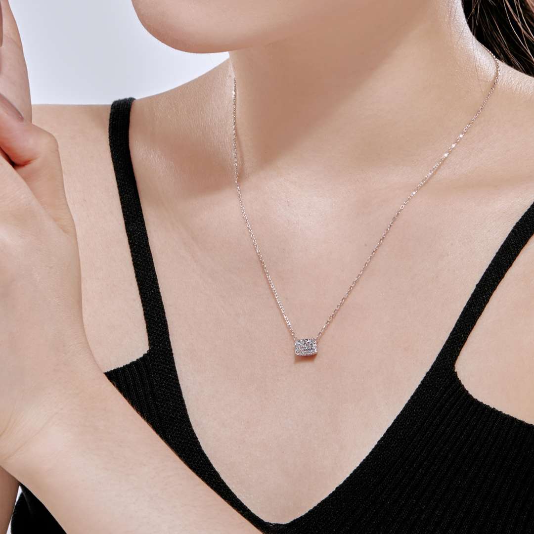 [HOT] Collier coloré de forme carrée luxueuse